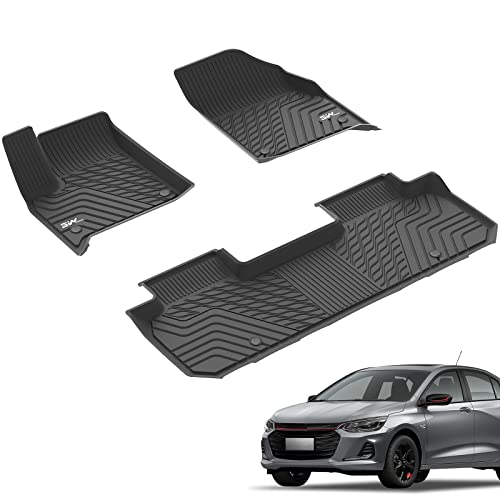 3W Floor Mats Compatible for Chevrolet Traverse 2019-2023 TPE All Weather Custom Fit Floor Liner 1st and 2nd Row Full Set Car Liners, Black