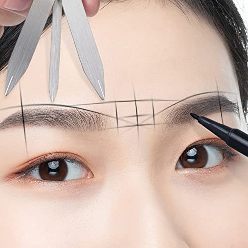 Régua de proporção dourada para sobrancelha, régua de posicionamento de 3 pontos ajustável de aço in