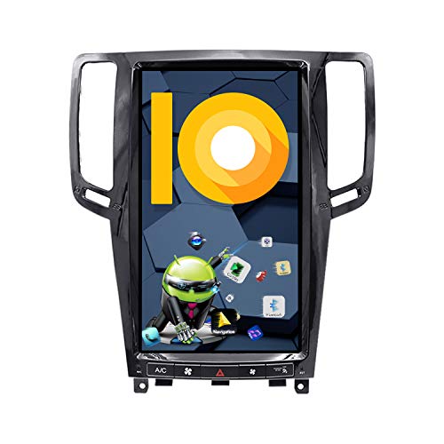 ZWNAV Android 9.0 Tesla Car Stereo for Infiniti G37 G25 2007-2013, Car GPS Navigation Head Unit, in-Dash DSP, HDMI Output, Support Carplay Android Auto Bluetooth 5.0 (4G RAM 128GB ROM PX6)