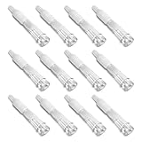12 Pack Oxygen Tubing Swivel Connectors, 360-Degree Free Rotation to Prevent Kinks, Standard Male/Female for Cannula & Tube (Clear）