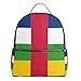 Rucksack, Motiv: Zentralafrikanische Republik Flagge, Segeltuch, für Schule und Studenten