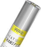 VVIVID+ Premium Silver Heat Transfer Vinyl Decal Film 12 Inches x 3 Feet Roll