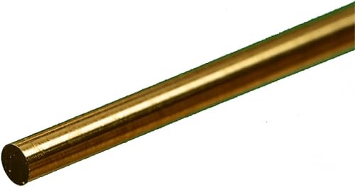 Vista 11 de K&S 8163 Varilla redonda de latón, 3/32" de diámetro exterior x 12" de largo, 1 pieza, fabricada en los Estados Unidos