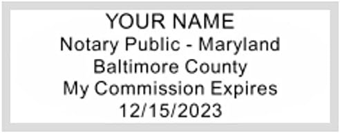 Miniatura 5 de Paquete de sellos de notario rosa y sello autoentintado  Maryland