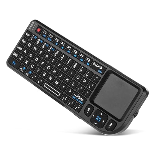 Binghe Mini Teclado Inalámbrico con Panel Táctil, Mini Teclado Bluetooth, A8 2.4G Teclado Inalámbrico con Retroiluminación Blanca para Windows/Linux/Mac/Android/Google/Smart TV OS