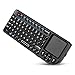 Binghe Mini Bluetooth Tastatur mit Touchpad, Mini Tastatur Bluetooth, A8 2.4G Wireless Tastater mit Weiße Hintergrundbeleuchtung für Windows/Linux/Mac/Android/G... TV OS