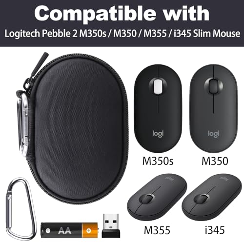 Miniatura 3 de Co2crea Duro Viajar Caja Estuche Funda Para Logitech Pebble Mouse 2 M350s M187 Logitech M350 Ratón Inalámbrico Portátil Funda Solo