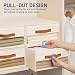 DIMJ Schubladen Ordnungssystem Schubladenboxen - Aufbewahrungsbox Faltboxen mit Fenster Organizer Schublade, Kleiderschrank Organizer Ordnungssystem Kleiderschrank für Schrank, 4 Stück, Beige