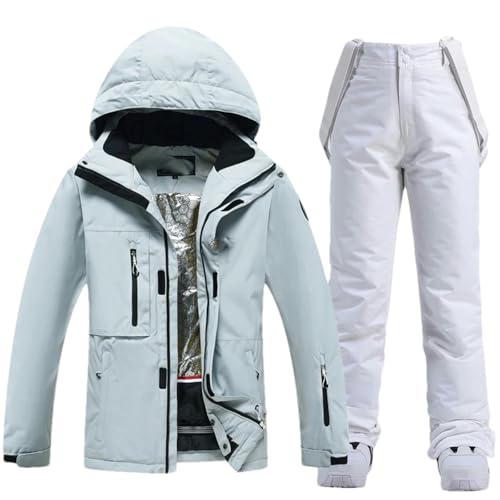 BoShiNuo Conjuntos de roupas de esqui femininas para snowboarding, jaquetas de esqui de neve, jaquet