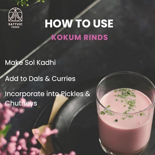 Image of Sattvic Foods Kokum Rinds (400 g) | No Additives, Wet and Juicy Sun-dried Kokum | Sourced from Goa | Rich in Vitamin C & Supports Digestion | Perfect for Curries, Juices, & Traditional Syrups