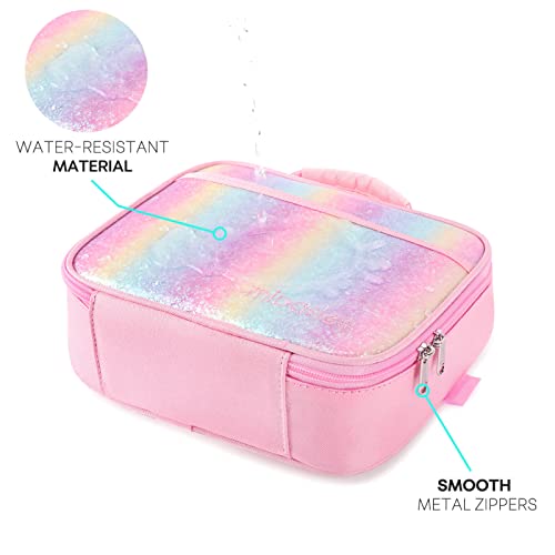 Mibasies Kids Unicorn Backpack With Rainbow Girls Lunch Box thumb #4