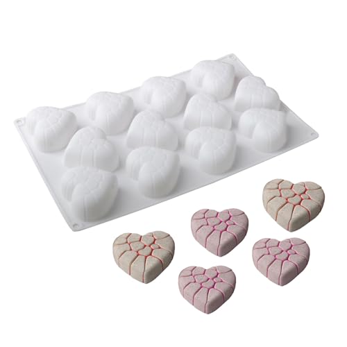 Mini banda para tartas de corazón agrietado, molde de silicona para tartas, moldes de silicona para hornear, molde reutilizable sin palos, suministros de utensilios de cocina