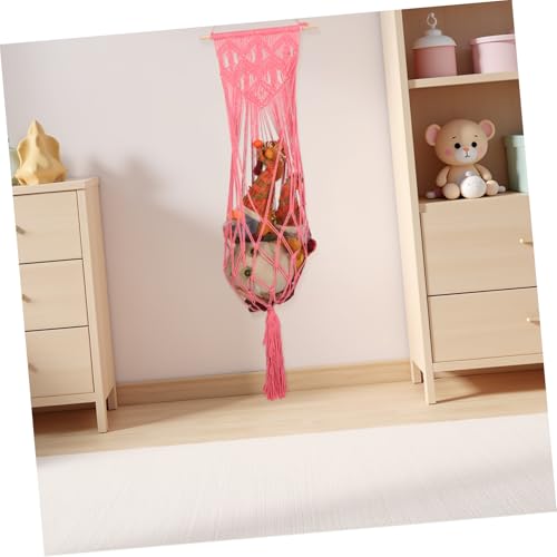 Corde de coton en rangement mural macramé pour ranger les doudous