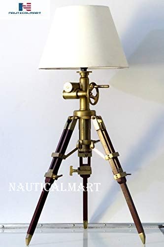 Miniatura 4 de Lámpara de mesa con trípode, decoración náutica, lámparas industriales (pantalla no incluida), lámpara de mesita de noche industrial para