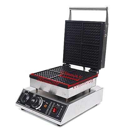 YyanLAK Waffeleisen, 1750W Waffelmaker Waffelautomat, 4 Waffeln Timer und Temperaturregelung, Kommerzielle Waffeleise, Für hausgemachte Waffeln – Bild 7