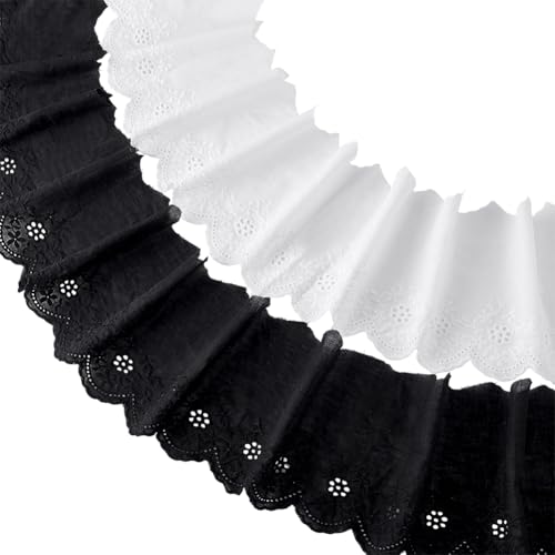 Ruban de dentelle coton bicolore pour loisirs créatifs et DIY