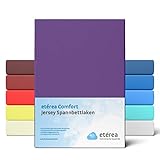 spannbettlaken 90x200 lila Durch den Rundumgummi lässt sich das Spannbetttuch mühelos und Faltenfrei auf die Matratze ziehen. Veredelt und geschützt durch SANFOR-KNIT (Einlaufschutz) sowie absolut Bügelfrei.