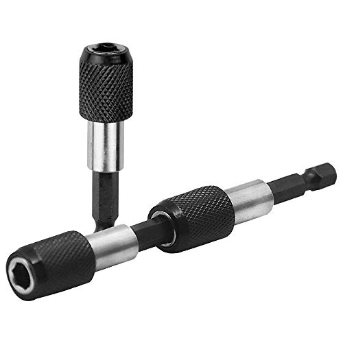 Mesee 3 Pieces Magnetic Extension Chuck Adapter With 1/4 Inch Hex Shank Quick Release Bar Socket Screwdriver Bit Holder Kit For Screws Nuts, 60Mm Length #TOP7