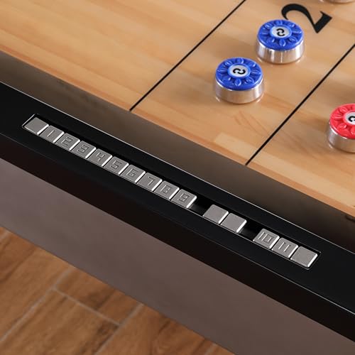 Playcraft Monaco 12\' Pro-Style Shuffleboard Table, Black on Silver - Thumbnail 4