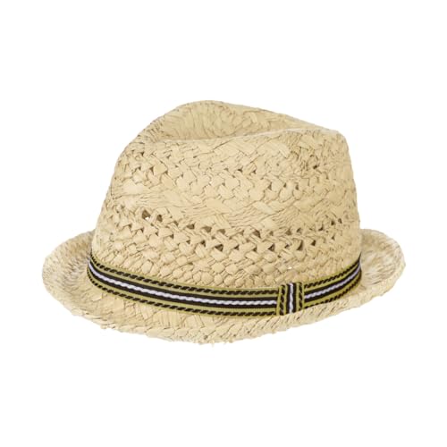 Kids Straw Fedora Sun Hat Short Brim Jazz Trilby Hat Roll Up Summer Travel Beach Panama Cowboy Cap for Boys Girls 2-6 Years