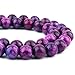 DIQIO Jade Stone Beads for Jewelry Making - 6mm Gemstone Round Beads for Bracelets(59-62pcs, Sugilite Jade)