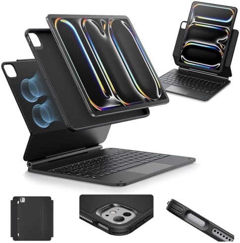 ESR [Upgraded] iPad Pro 13 Inch Case with Keyboard (M5/M4, 2025/2...
