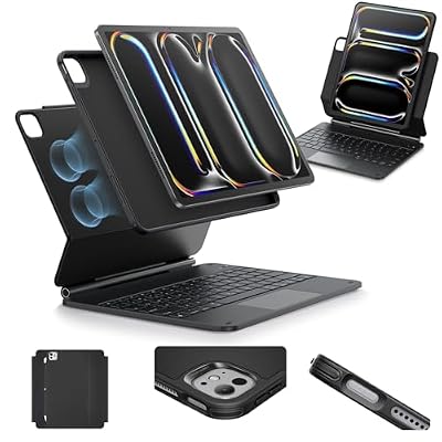 ESR for iPad Pro 13 Inch Case with Keyboard M5/M4,Multi-Mode Magnetic Stand