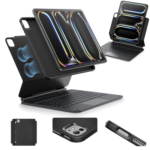 ESR [Upgraded] iPad Pro 13 Inch Case with Keyboard (M5/M4, 2025/2024), iPad Pro 13 Keyboard Case...