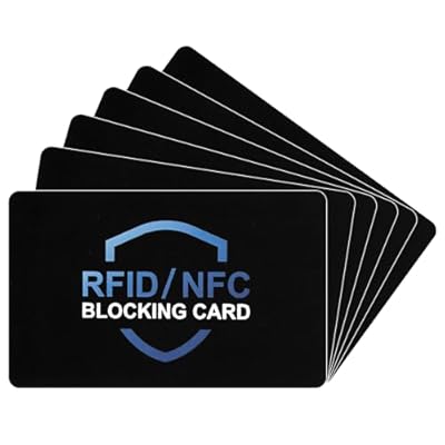 DiULi Tarjeta Anti RFID/NFC, 6 Piezas Tarjetas de Bloqueo RFID, Tarjetas Anti RFID Fraude Protección, Ligero y Portátil, Seguro y Duradero, Adecuado para Uso Diario y Viajes (Tipo A Negro+Azul) | Ya disponible en tu tienda friki favorita! En mundofriki.es!