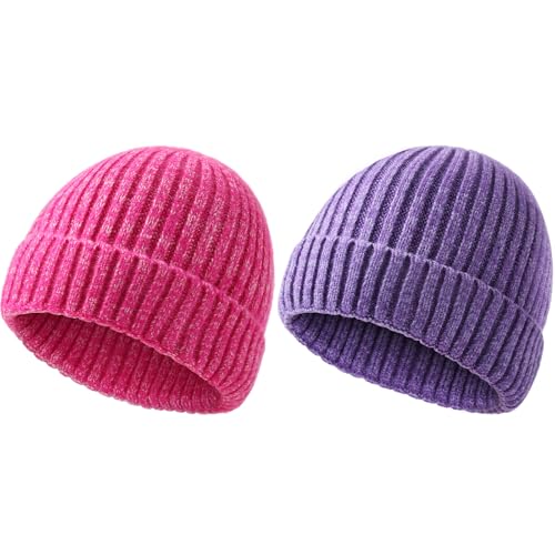 DRESHOW Gorro Bebe Invierno Gorro Lana Niño Sombreros Unisex de Punto Suave para Niños y Niñas Gorros Cálidos para Niños de 2 8 Años