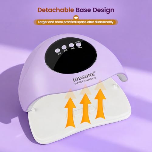 Image of JODSONE U V LED Nail Dryer Quick Curing Lamp with 4 Timer & Auto Sensor Manicure Tool Purple