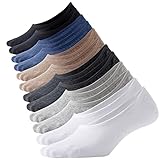 JORMATT 6 Pairs Mens Truly No Show Socks with Non Slip Grips Women Loafers Sneaker Boat Low Cut Shoes Cotton Socks,Men Shoes size 10-14
