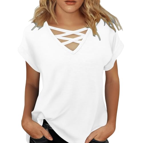 Tshirt femme col V et manches courtes pour vos sorties d'été