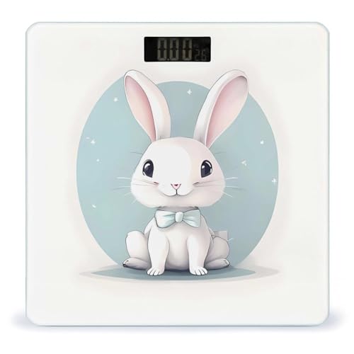 Báscula Digital de Baño con Diseño Conejo Blanco