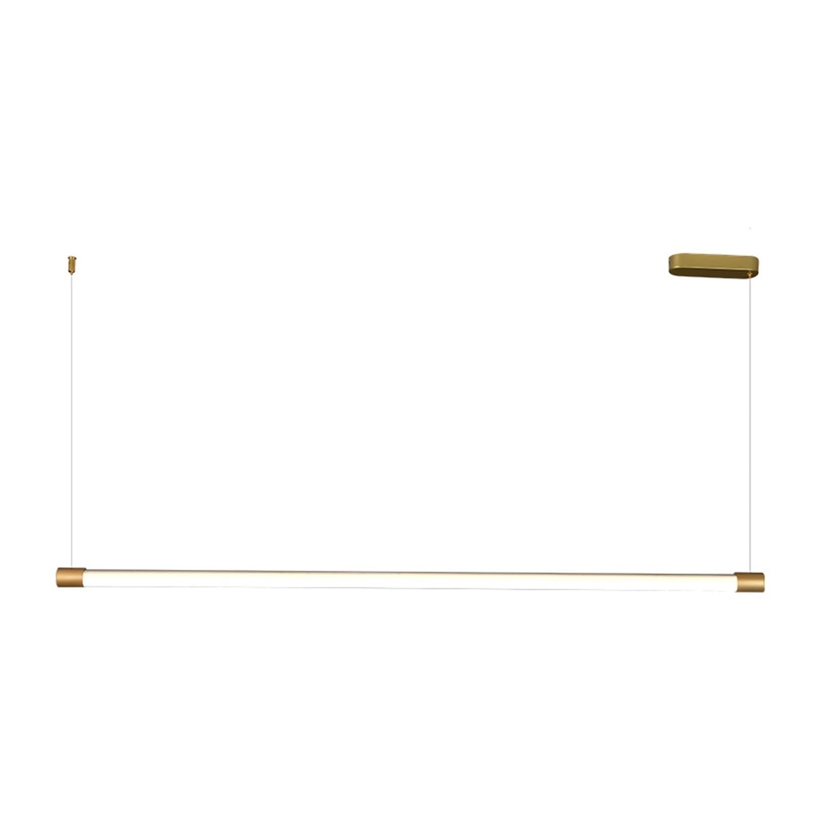 Lámpara colgante moderna LED de tubo largo y barra lineal ajustable para techo de comedor