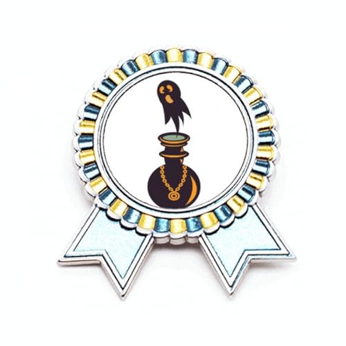 Broche d'Halloween effrayante et métallique format M au relief saisissant