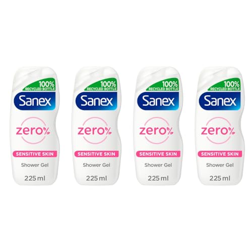 Sannex Zero Sensitive Skin Shower Gel 225ml - Keep Your Skin Hydrated And Healthy With Sannex Zero Sensitive Skin Shower Gel - Pack of 4 x 225ml