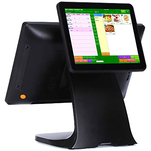Assur Pos System, Pos Cashier Register, Cash Register Machine With Touch Screen 15” & Custom Screen 9.7”, Cpu J6412, 4Gb Ram, 64G Ssd, Windows Pro. 10, Wifi Module For Retail, Restaurant, Store, Club #TOP1