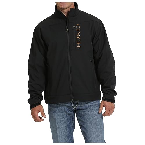 Cinch Men's Logo Bonded Jacket - Black with Back Embroidery2