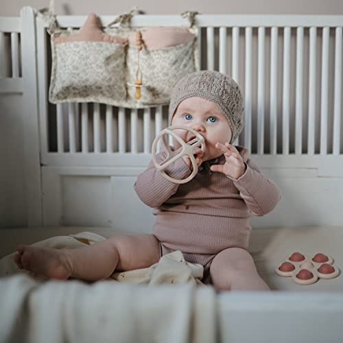 Image of mushie Silicone Baby Teether Ball Toy (Dried Thyme)