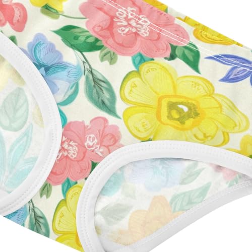 Animal Girls Underwear Toddlers 2t Cotton Panties for Girl Colorful Vibrant Floral Briefs Undies Kids4
