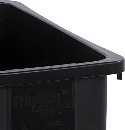 Carlisle FoodService Products Trimline Waste Container, Space Saving Slim Trash Can, 23 Gallons, Black, (Pack of 4) - Thumbnail 5