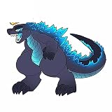 Figuras de Monster Shin Gojira en 3D, estatua de vinilo suave, pegatinas para parabrisas de motocicleta, accesorios para coche, portátil