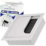 AVANTAGES - Passage cable bureau sont recouverts d’une couche mate qui ne laisse pas de traces de doigts. Cela aide à garder l’espace de travail propre et nécessite un entretien minimal