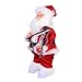 Tomaibaby Canto Babbo Natale Peluche Natalizio Elettrico Musica Incandescente Divertente Animato Regalo di Natale Vacanza Decorazione Musicale Ornamento a Batteria Elettronica Stile Violino