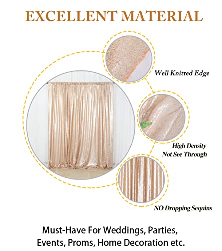 Photobooth Backdrop Best Choice 4Ftx7Ft Champagne Sequin Backdrops, Copper Sequin Fabric, Wedding Backdrops, Rust Backdrop, Sequin Curtains, Photography Backdrop (Buy It Now) #TOP3