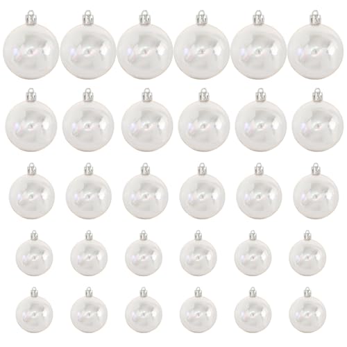 Boules de Noël irisées transparentes légères qui ne cassent pas - 2