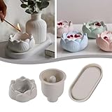 EPODA 3 Stücke Vase Silikonform DIY Vasen Epoxidharz Formen Handgefertigte Silikonform Vase Formen Herstellung Vasen Paletten Resin Gießformen