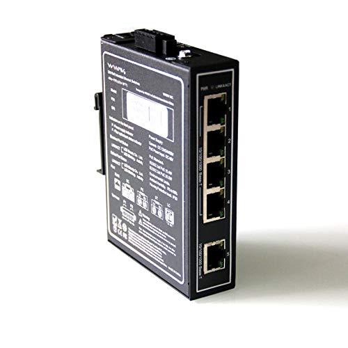 Wiwav Wdh-5Gt-Poe 10/100/1000Mbps Unmanaged 5-Port Poe Industrial Ethernet Switches With Din Rail/Wall-Mount (Fanless,-30℃~75℃) #TOP6
