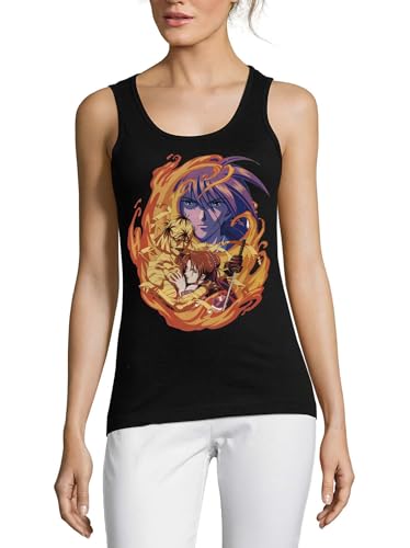 Anime 183 débardeur en coton pour femme noir pour éviter la transpiration avec style